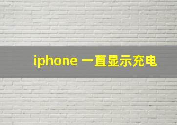 iphone 一直显示充电